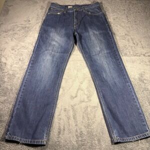 Volcom Liberated Mens Straight Leg Jeans Blue Medium Wash Size 30x29 Skater